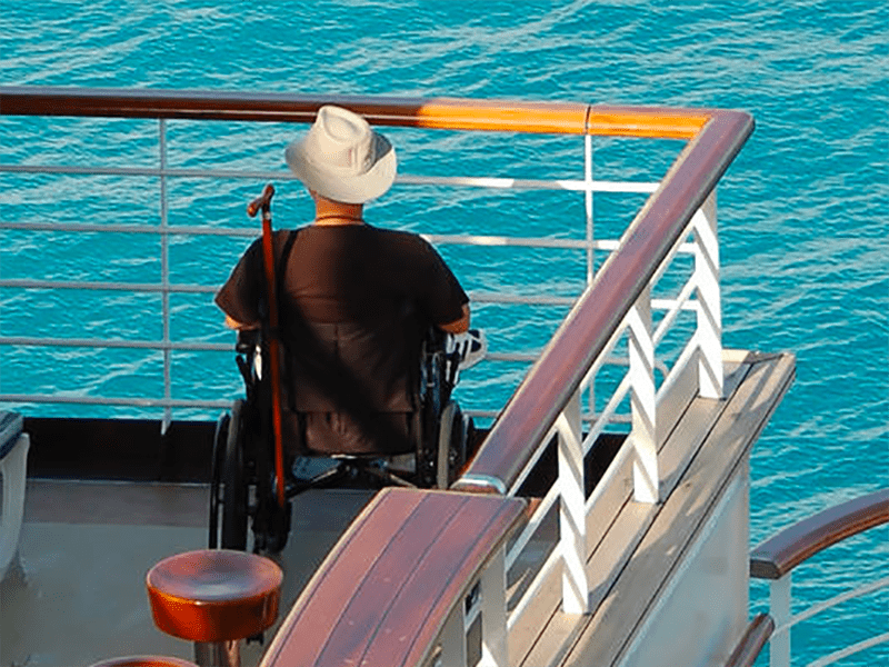 passeggero disabile costretto a viaggiare in stiva