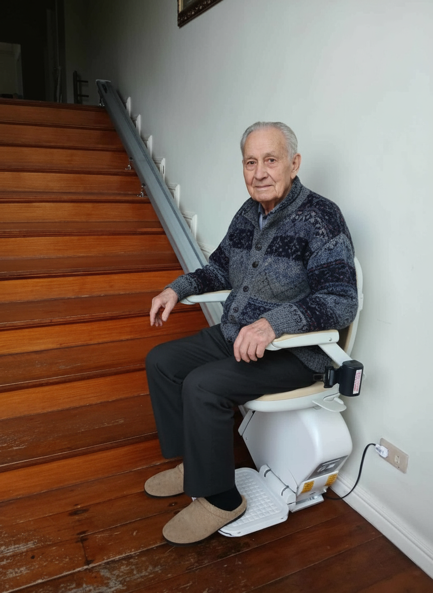 montascale per scale dritte installato in provincia di avellino