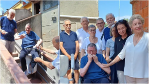 un montascale donato dalla comunità
